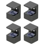4 Pcs Glass Shelf Brackets, Zinc Alloy Glass Clamp for 9mm, Black