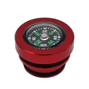 Car Cigarette Lighter Socket Plug Covers Compass Type Aluminum Alloy Red 2Pcs (for: Isuzu)