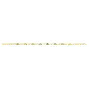 9ct Yellow Gold Natural Peridot & Diamond Infinity Bracelet