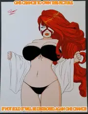 She Spawn PinUp Comic Color Illustration Art Print 8.5x11 by Keyeske V3-05