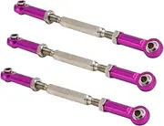 6Pcs Aluminum Alloy Turnbuckle Push Rods – Upgrade Accessories for RC Cars & Trucks, Compatible with /10, /8 (Purple)