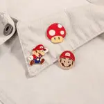 SWITCH MARIO 任天堂 瑪利歐 馬力歐 可愛胸針INS卡通 蘑菇 合金徽章 個性時尚別針 外套背包潮配飾