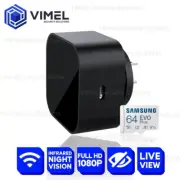 Wireless WIFI Spy Wall plug Adapter Camera 64GB LIVE VIEW Monitoring