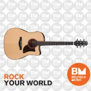 Ibanez AAD300CE Advanced Acoustic Guitar Dreadnought Gloss Natural Pickup Cutway