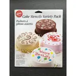 美國WILTON CAKE STENCILS VARIETY PACK 惠爾通蛋糕裝飾模板(4入) 噴花模 印花模 粉篩