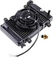 Radiator Grille Fit for Motorcycle Moto Quad 4x4 ATV UTV Accessories 200cc 250CC Cooling Engine Cooler Radiator 12V Cooling Fan Kit Engine Radiator