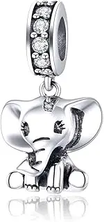 [Teleye] Bracelet Charm Bead Cute Baby Elephant 925 Sterling Silver Charm Fits For Pandora Bracelet, European Charms Bracelet