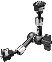 NEEWER 7" Articulating Magic Arm with 360° Ball Heads & Locating Pins for ARRI, Camera Monitor Mount with 1/4" Screws for DSLR Action Camera Monitor Video Light Compatible with SmallRig Cage Rig, ST07