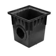 NDS Drainage Catch H18.56" x W17.69" x D17.69" Plastic Square Basin 2-Opening