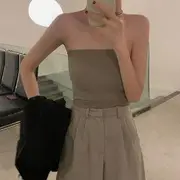 Plain Tube Top Khaki - One Size