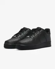 Nike Air Force 1 Low Triple Black Shoes Casual Mens Kids Size 4y Womens 5.5