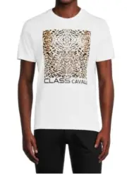 MENS SIZE XL WHITE ROBERTO CAVALLI CAVALLI CLASS T-SHIRT - NWT