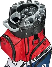 [PGM] Golf Cart Bag with 14 Way Organizer Divider Top, Premium Cart Bag with Handles and Rain Cover for Men
