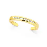 9ct Gold Diamond-set Toe Ring in White