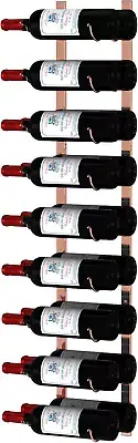 Stainless Steel Wine Rack Wall Mounted, DIY 1/2 Wall Wine Rack, Rose Gold Hangin
