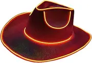[Generic] Light Up Cowboy Hat | Unisex LED Sparkly Cowgirl Headwear | Neon Rancher Flashing Hat | Party Battery Operated Glitter Cowboy Hat