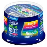Verbatim Blank Blu-ray BD-R 25GB 50-discs 1-6x ​​Inkjet Printable VBR130RP50V4