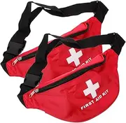 GANAZONO 2Pcs Large Lightweight Outdoor Travel Medicine Pouch Durable First Aid Waist Bag for Sports Emergency for Hiking Camping and Vehicle First Aid Kit Use