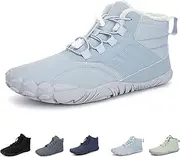 [Generic] Barefoot Shoes Women, Winter Hike Footwear Barefoot Men, Wide Toe Box Non-Slip Waterproof Snow Boots Minimalist Sneakers