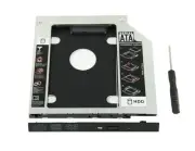 HIGHFINE Universal 9.5mm SATA to SATA 2nd SSD HDD Hard Drive Caddy Adapter Tr...