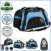 Pet Carrier Soft-Sided for Cats Dogs Travel Airline Approved Medium Blue