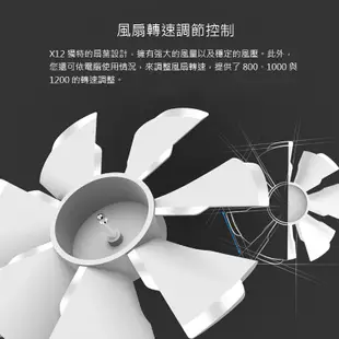 ALSEYE 奧斯艾 X12 ARGB機殼風扇組 電腦風扇 機殼風扇 - 黑色白扇葉