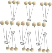 GRADENEVE 100pcs Wool Ball Brush Leather Dye Applicator Leather Wool Balls Brush Home Wool Balls Brush Leather Dye Wool Daubers Leather Art Daubers Leathercraft Wool Brush Metal