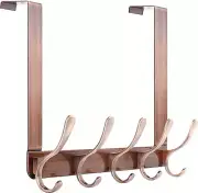 Over-the-door Stainless Steel Clothes Hanger 5 Double-hooks