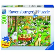 500pc Ravensburger At The Dog Park Theme Family Jigsaw Puzzle Set