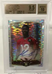 2014 Topps Chrome SILVER PULSAR RREFRACTOR JOHN BROWN RC AUTO #15/15 - BGS 9.5