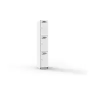 Space 3 Door Melamine Locker 1850Mm H X 305Mm W X 455Mm D White