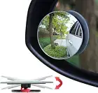 Blind Spot Mirror, 2" round HD Glass Frameless Convex Rear View Mirror