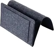 Cabilock Hanging Storage Bag Organizer with Pockets Bedside for Dorm Bed Storage Bag Organizer Grey