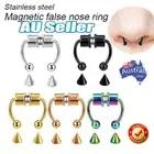 Fake Septum Nose Ring Segment Helix Tragus Faux Clicker Non-Piercing Magnetic GT