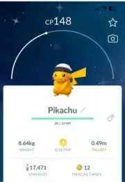 Shiny Pikachu ( Brendan's Hat ) Pokemon Trade Go