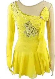 [Zagitova] Ice Figure Skating Dress for Girls Patchwork Women Elegant Breathable Competition Dance Outfits with Rhinestone