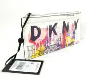 DKNY Bryant Slim Leather Wallet Graffiti White