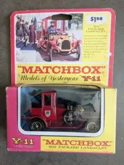 Lesney Matchbox Models of Yesteryear 1912 PACKARD LANDAULET Y-11 MINT NRFB 1960s