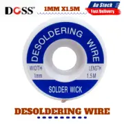 DOSS 1MM X1.5M DESOLDERING WIRE PURE COPPER BRAID CONSTRUCTION