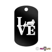 Love Cocker Spaniel Engraved Keychain GI Tag dog park english Many Colors