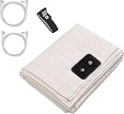 Grounding Flat Sheet, Conductive Mat with Pure Silver Thread for Better Sleep Healthy Earth Energy White Color with Cords and Grounding Bracelet (Twin 39x75 Inch)