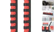 Fishing Rod Holder Wall Mount, 1 Pair Fishing Pole Holders for Horizontal Red