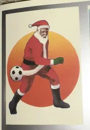 Santa Claus Soccer Card Christmas Stocking Stuffer Santa Soccer Ho Ho Ho Fun !