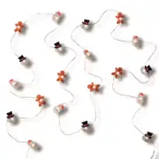 LED Micro 20 ct Battery Operated Christmas Lights 6.2' GingerBread Frosty Santa