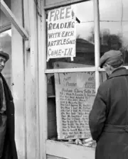 Fortune Teller Storefront in Radford, Virginia December 1940 Photo