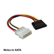 (3-Pack) Benfei 6" Molex LP4 4Pin to SATA 15Pin Internal HDD Power Cable