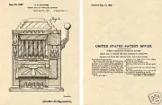 US PATENT for SLOT MACHINE Art Print READY TO FRAME!!!! Las Vegas game room