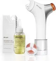 kingdo 2-in-1 Face Scrubber & Makeup Remover Device, Smart Automatic Foaming Facial Cleansing Brush Exfoliator with Face Cleanser for Deep Cleansing & Exfoliating & Removing Makeup Skin Care