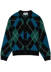 Ymc Atomic Argyle Wool-blend Cardigan - Black - L (UK14 / L) L (UK14 / L)