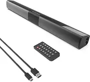 Sound Box, Bluetooth 5.0 Soundbar Speaker, Home Theater 3D Soundbars Bass Subwoofer with RCA Line Remote Control